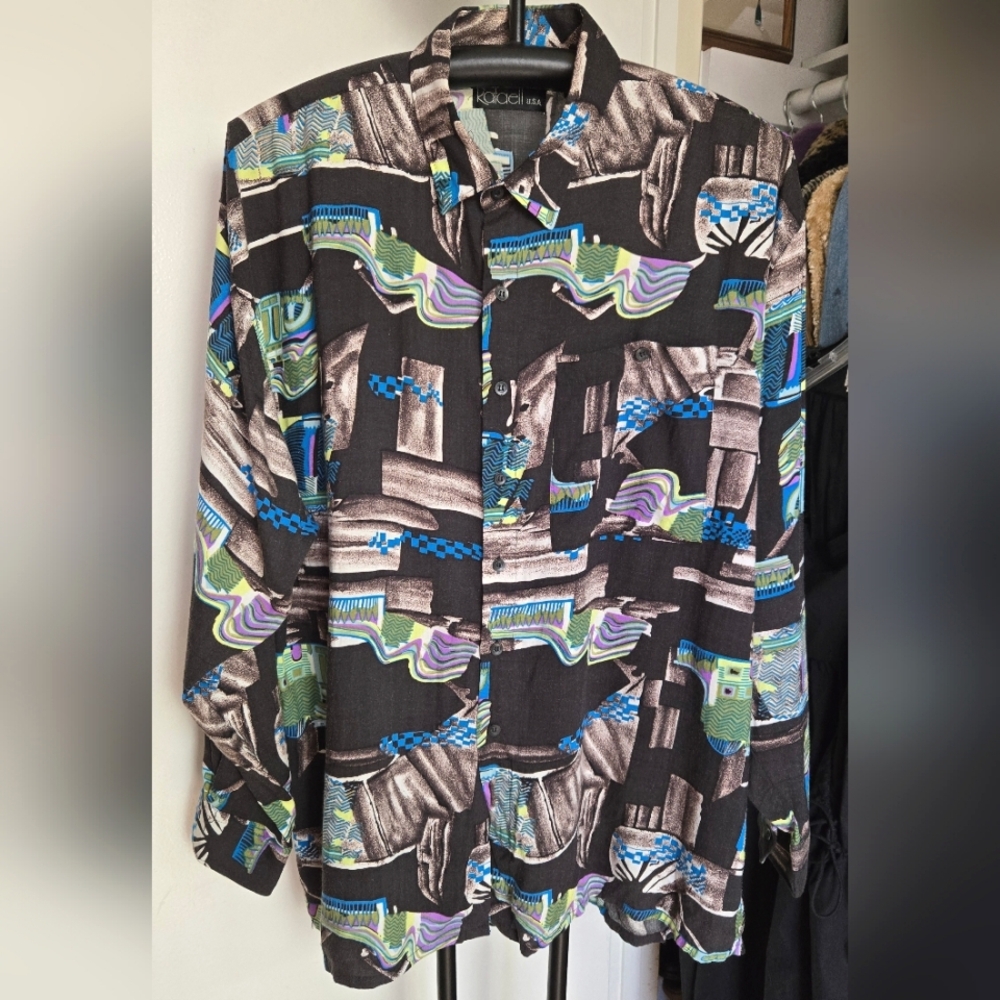 Vintage Psychedelic Button Down Shirt